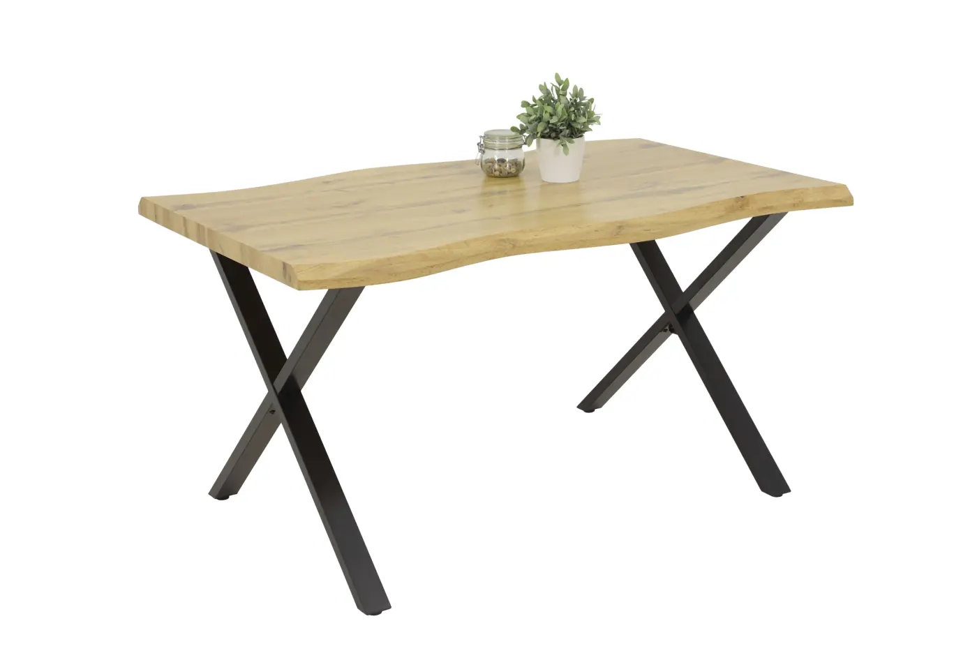 Esstisch Gerda III(Esstisch 22/03 Wildeiche , Schwarz -  GERDA III T)