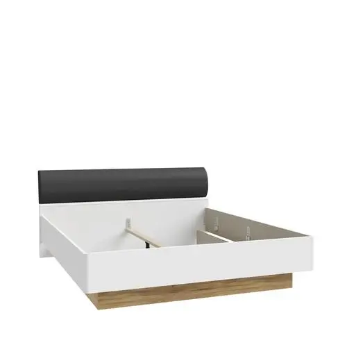 Bettrahmen M949 Weiß, Weiß, Mauvella Oak -  MAYACUS
