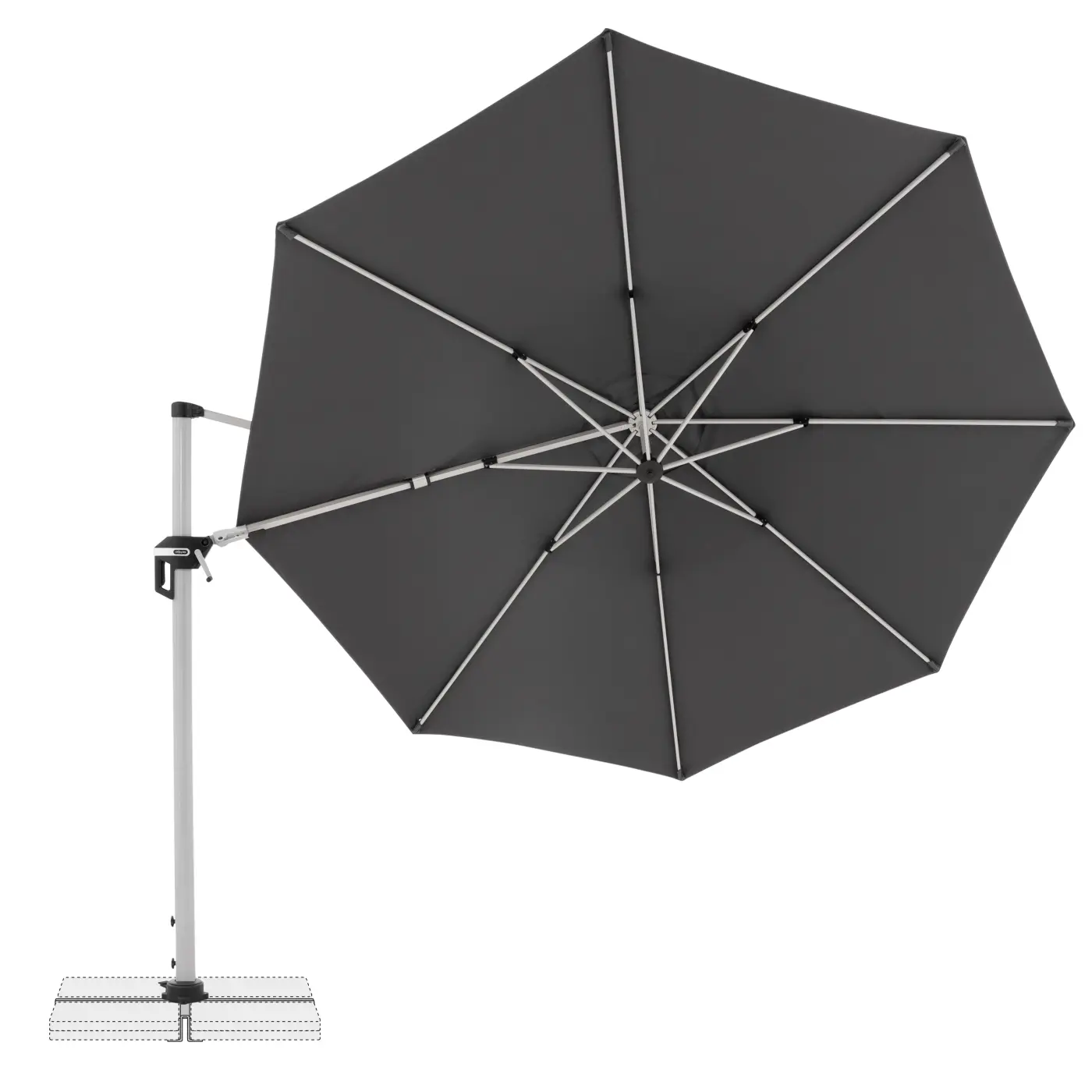 Pendelschirm Anthrazit - 446251840 ACTIVE