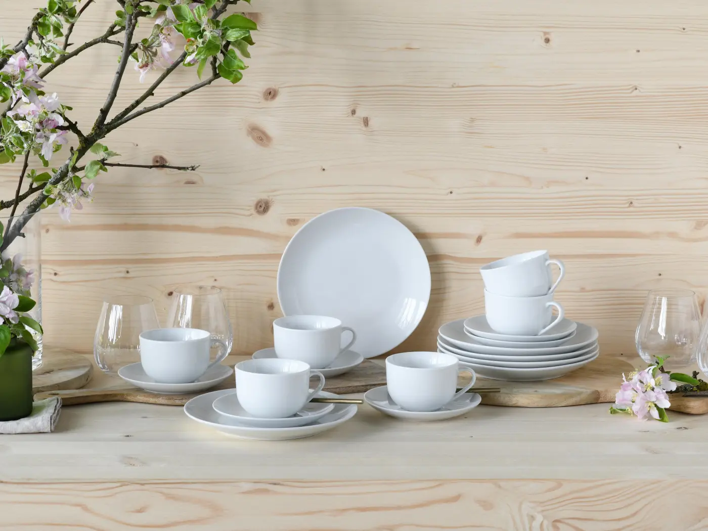 Kaffeeservice weiss -  LUNA