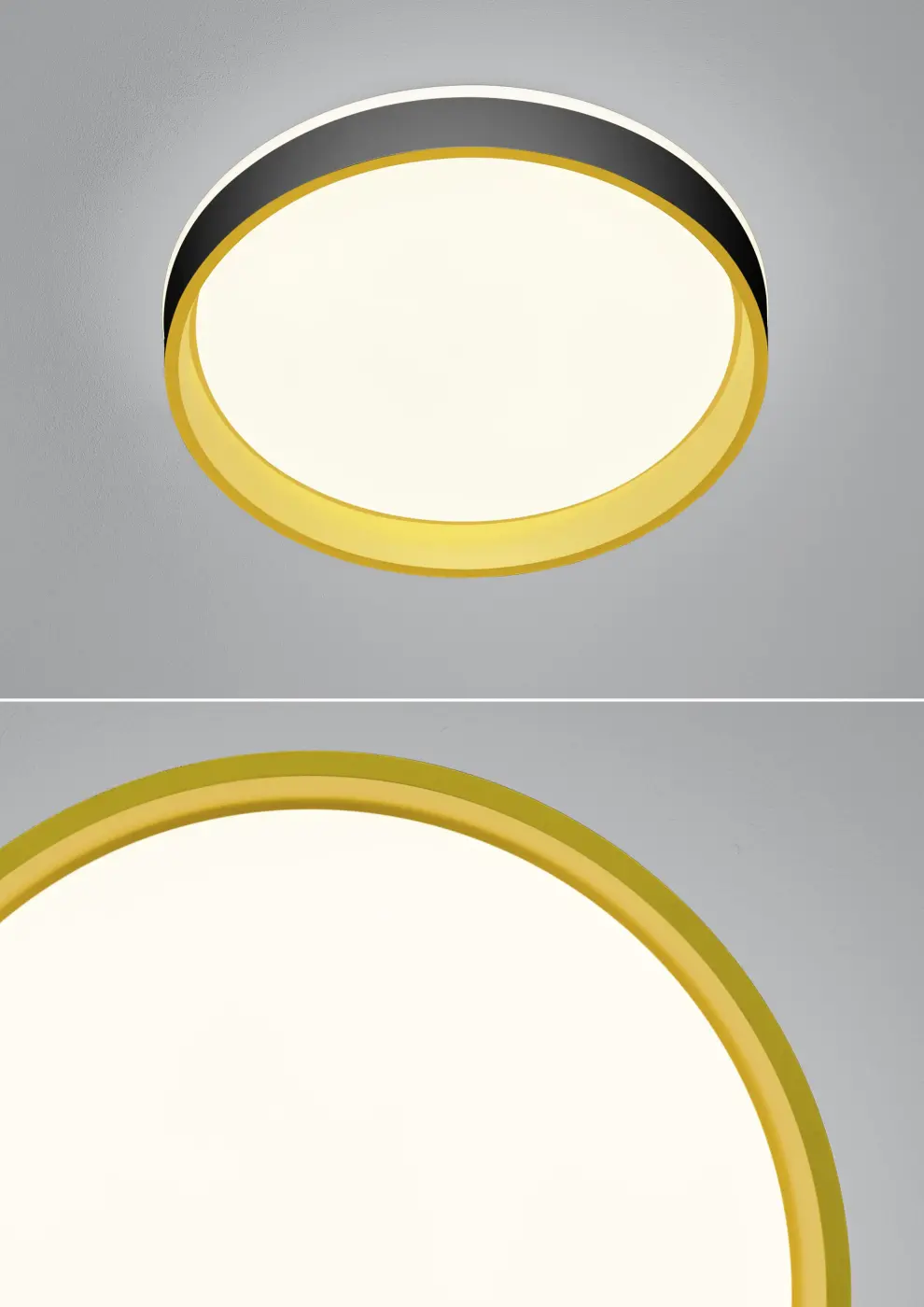 LED-Deckenleuchte 6 Schwarz/Gold -  MESH