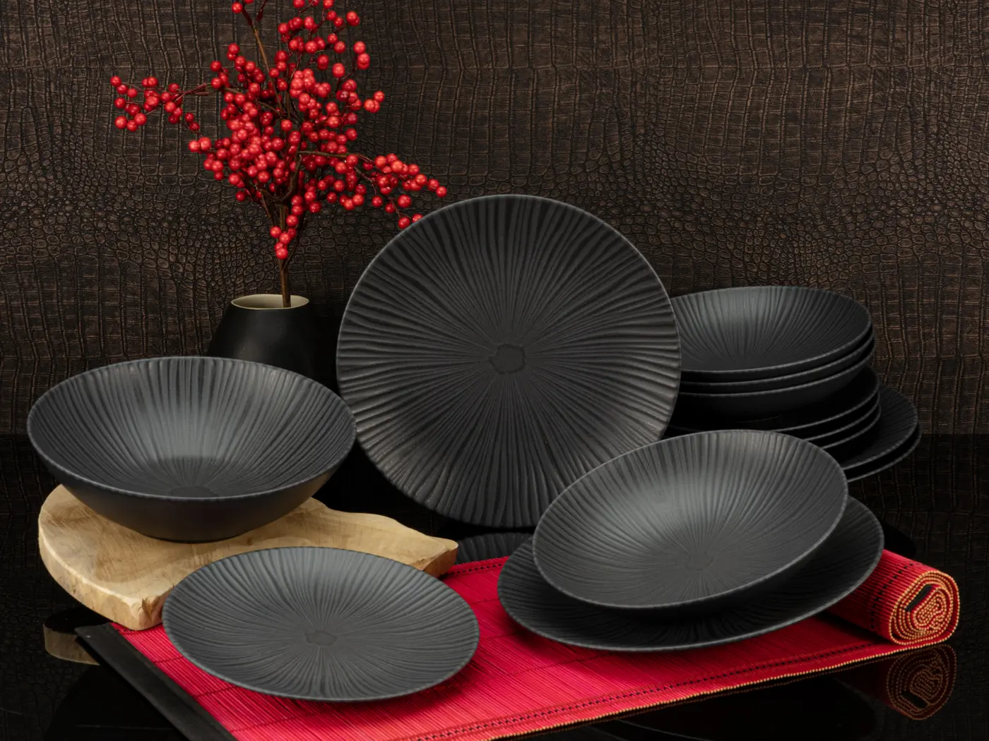 Salatschüssel Schwarz - 23210 VESUVIO BLACK