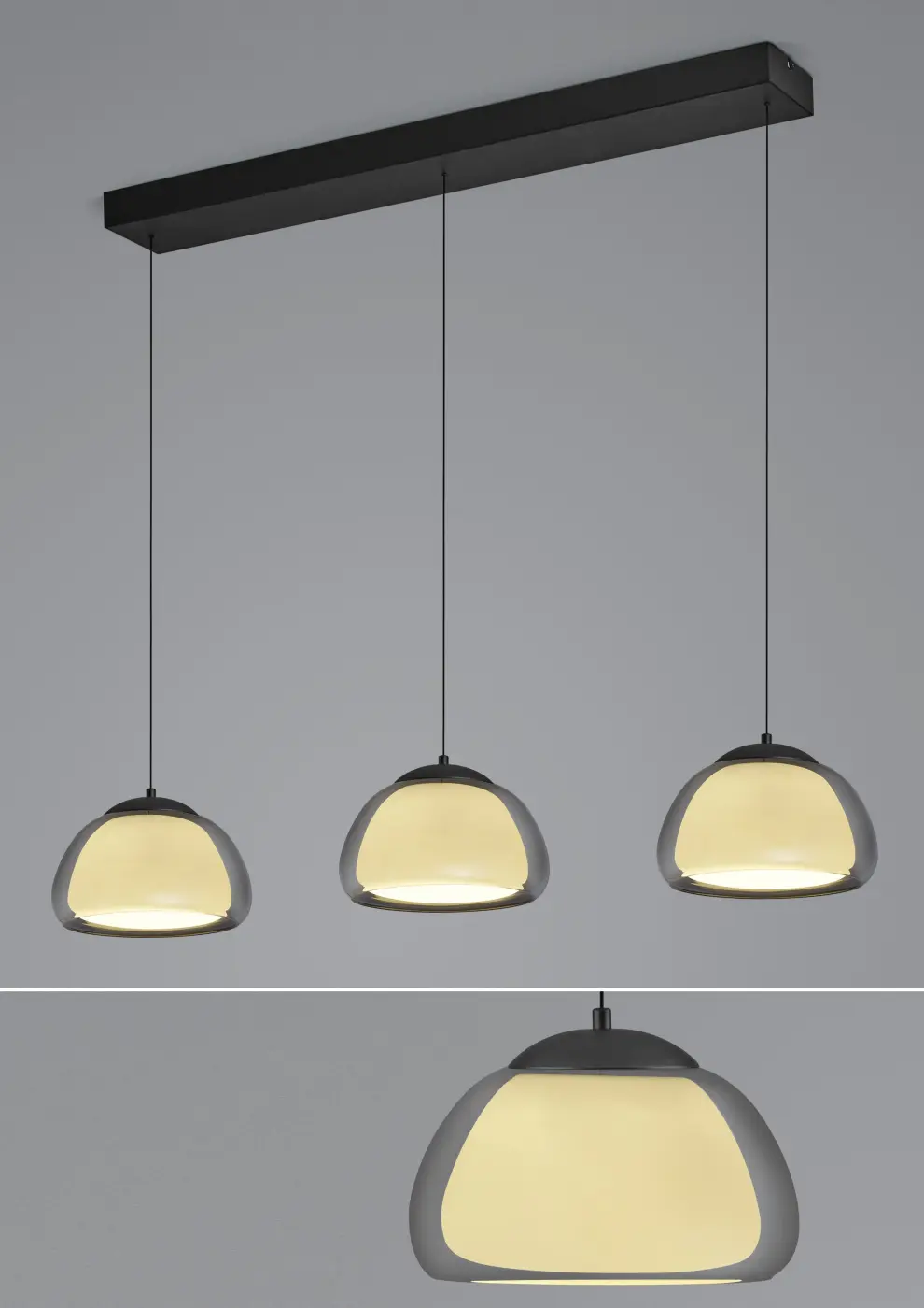 LED-Pendelleuchte 6 Schwarz -  LUXXO