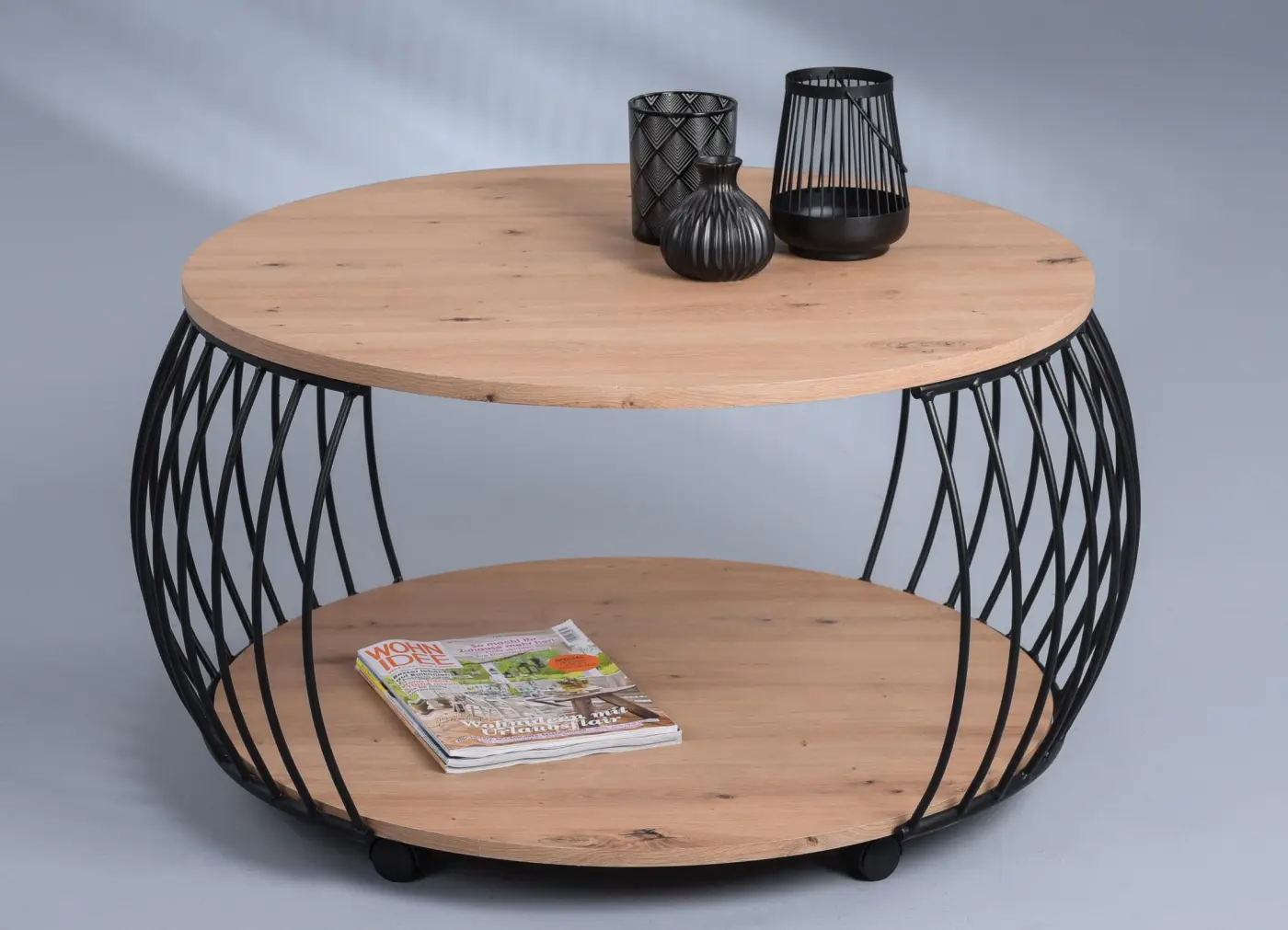 Couchtisch Artisaneiche Nb./Metall schwarz - 174268 PEKING