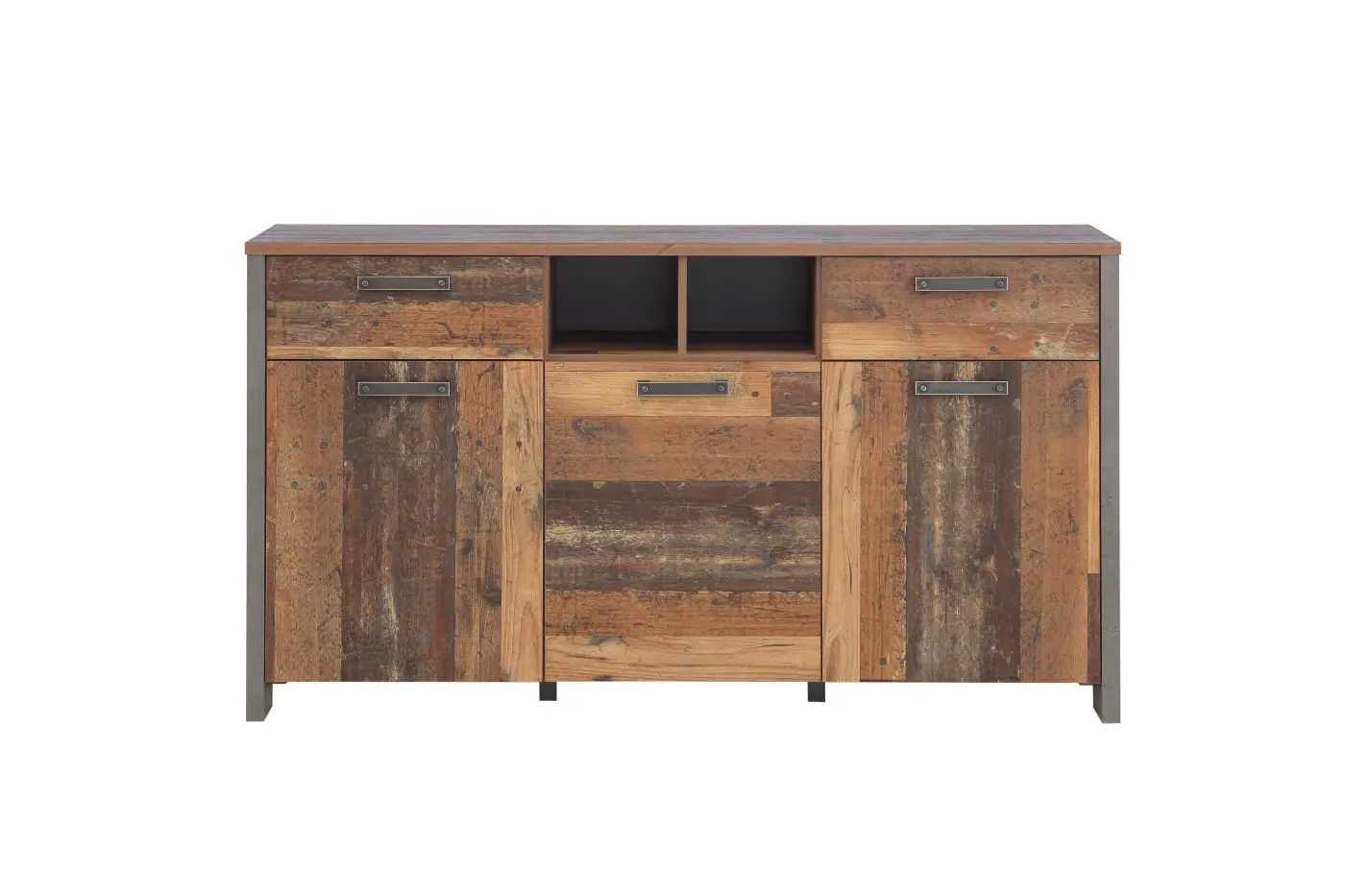 Sideboard C546 Old-Wood Vintage / Betonoptik Dunkelgrau - CLFK231_C546 CLIF WOHNEN_SPEISEN