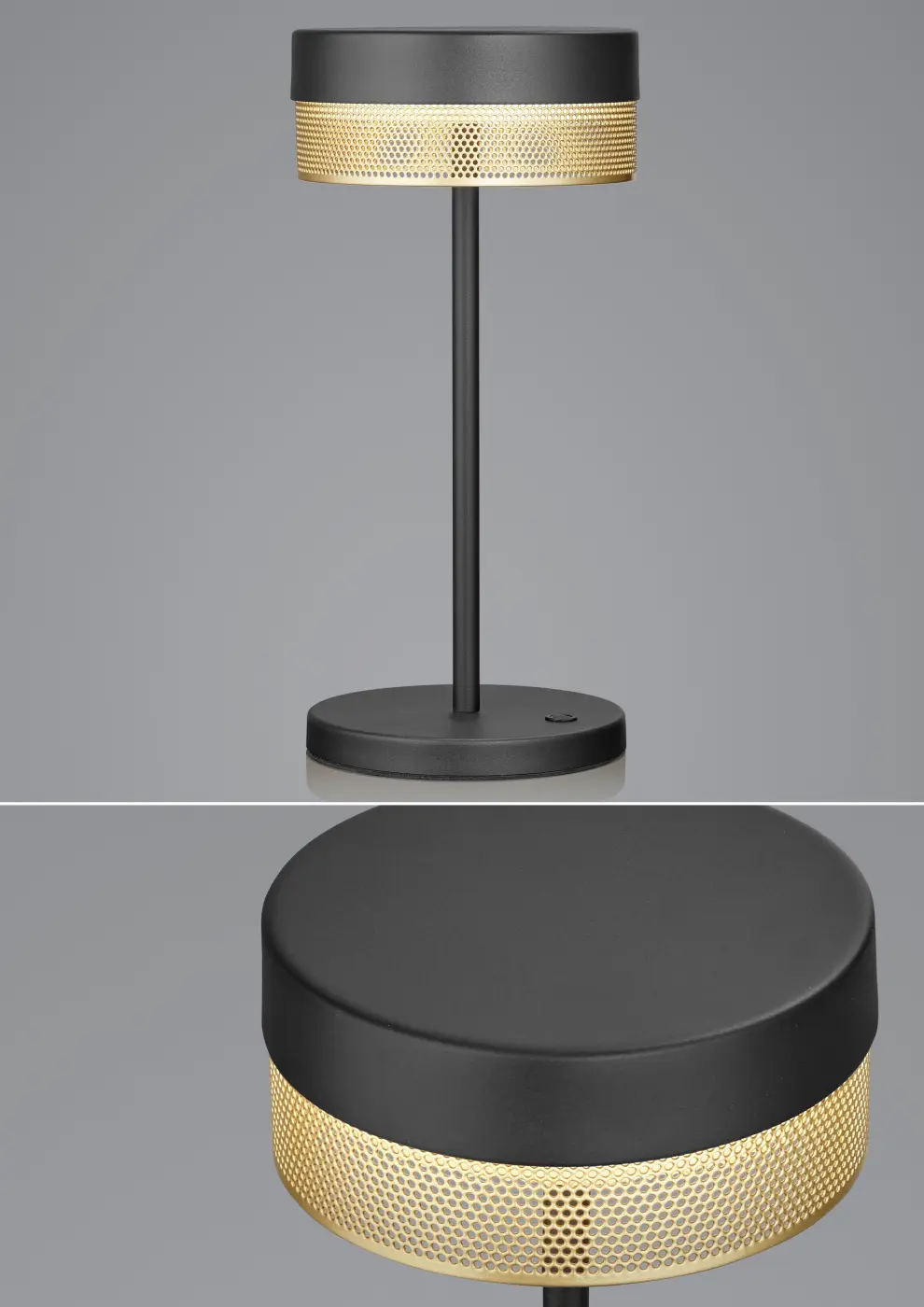 LED-Tischleuchte 6 Schwarz/Gold -  MESH