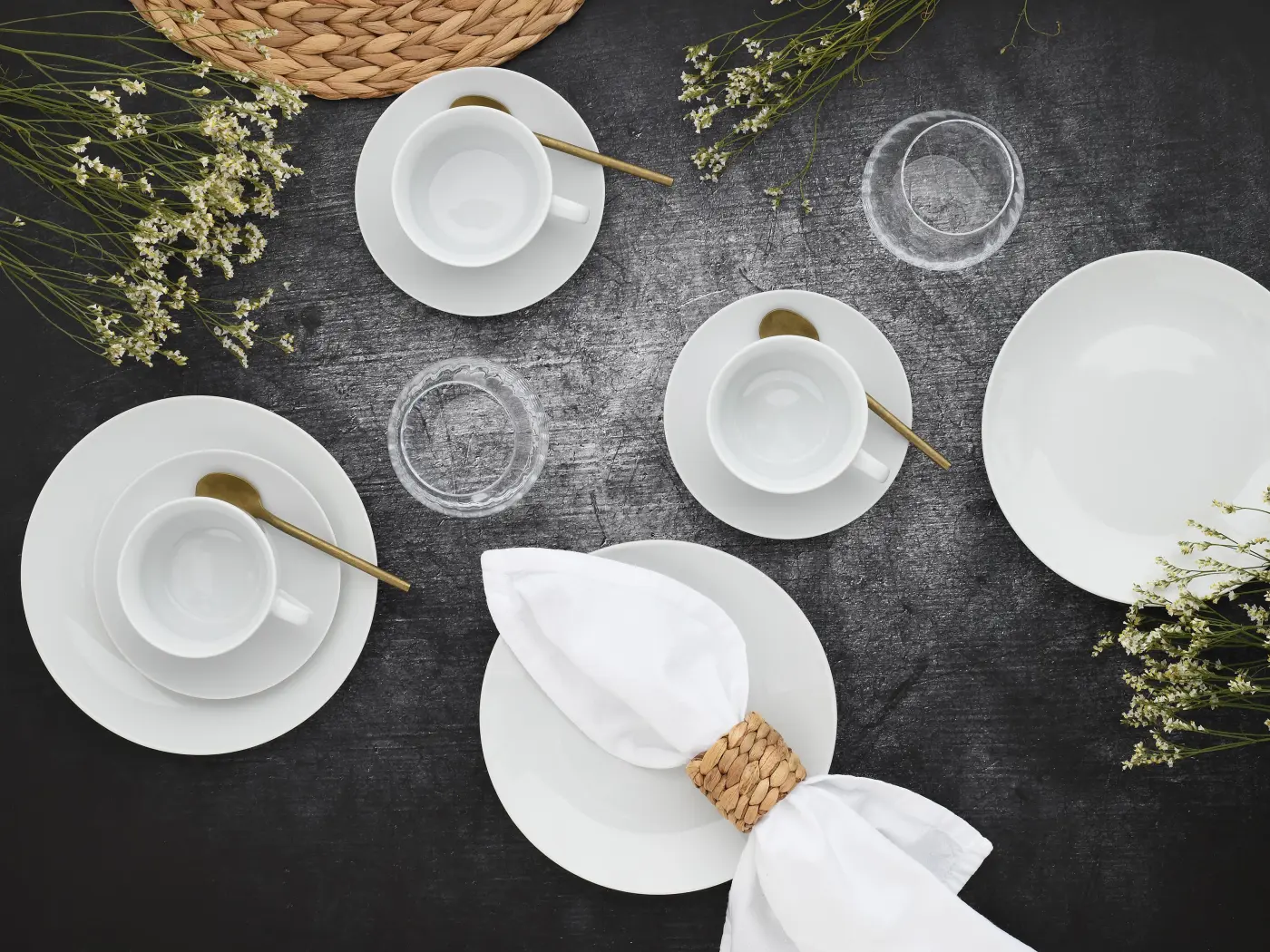 Kaffeeservice weiss -  LUNA