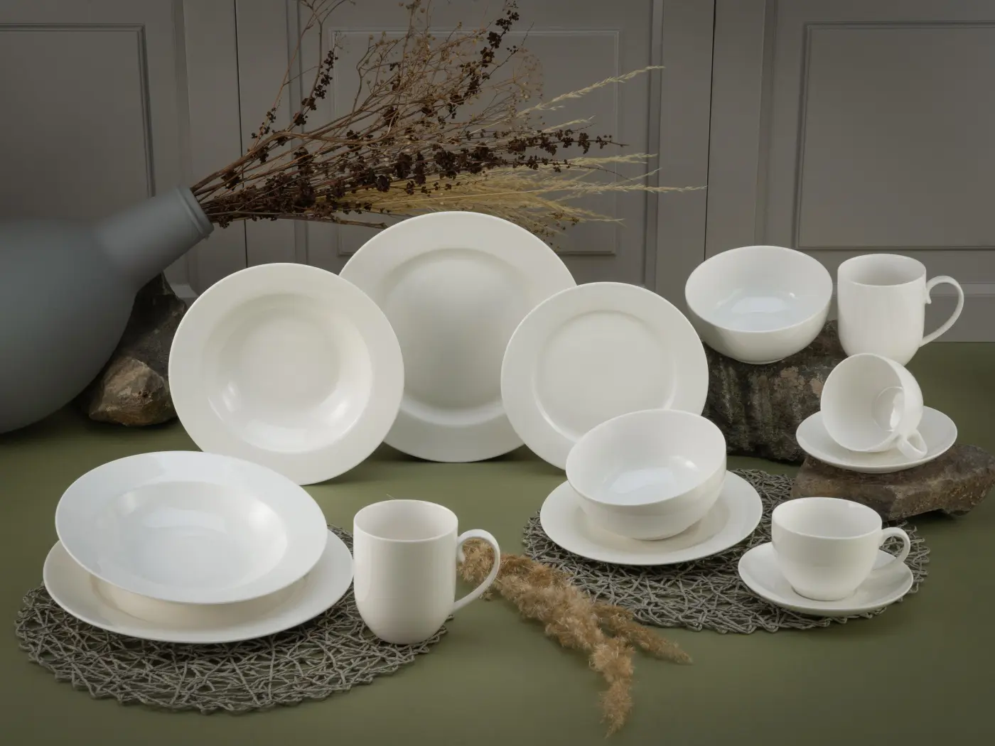 Kaffeeservice weiss -  FLEUR ROYAL