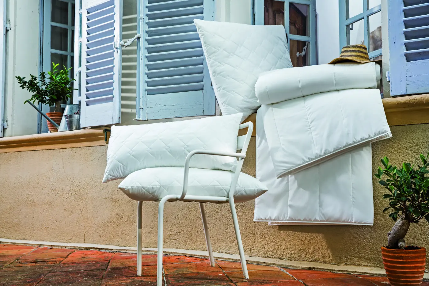 Duo-Leichtbett Weiß, Baumwolle/Polyester - 0830.00 ROYAL